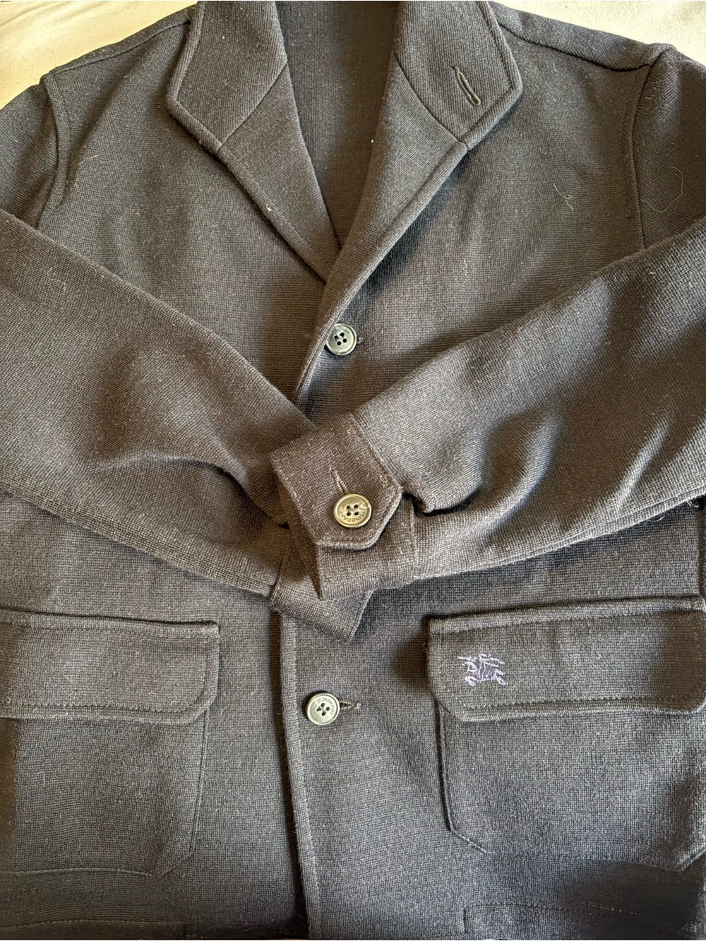 Burberry Boys Navy Blazer. Size 4